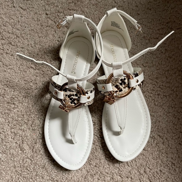 ShoeDazzle White Sandals - Picture 3 of 5